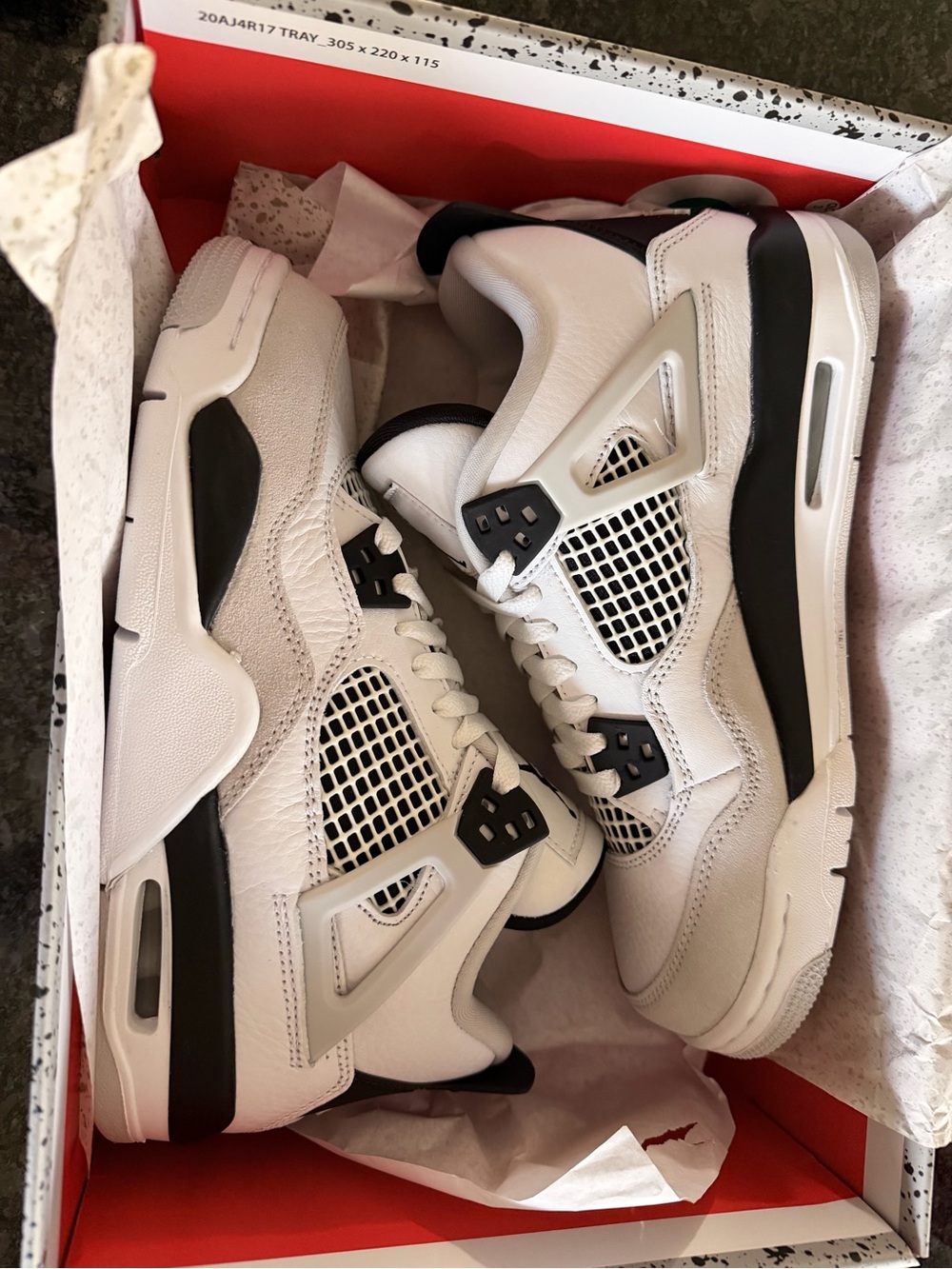 NWT Jordan White and Black Retro Sneakers